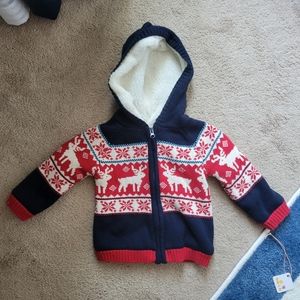 Unisex Fair Isle Fleece Lined Sweater